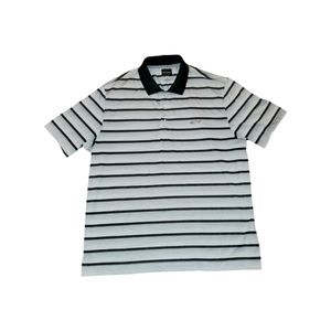 Greg Norman Tasso Elba black white Grey Polo Shirt Short Sleeve Pro dry